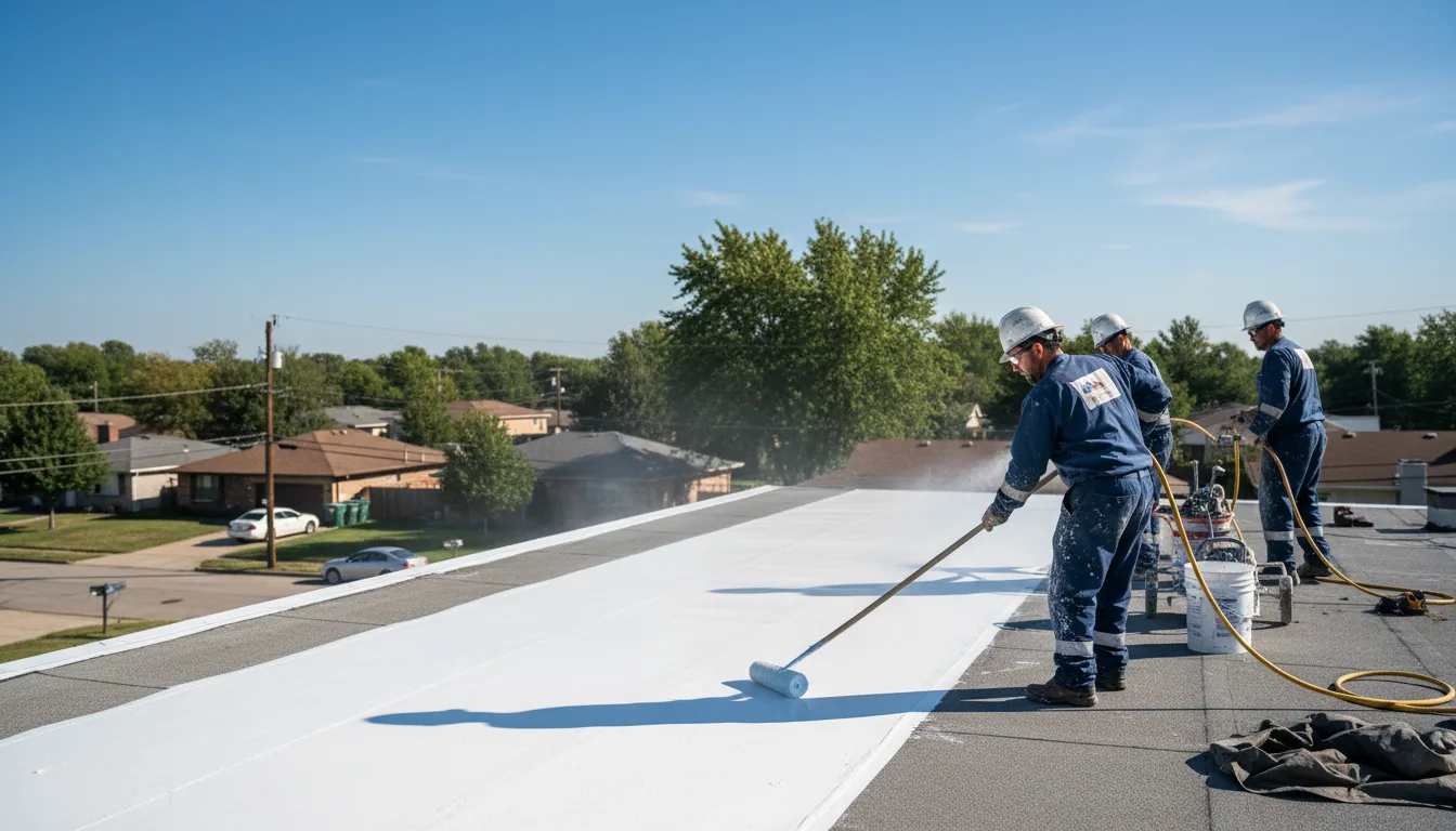 Commercial roof coating in Entriken, PA near me